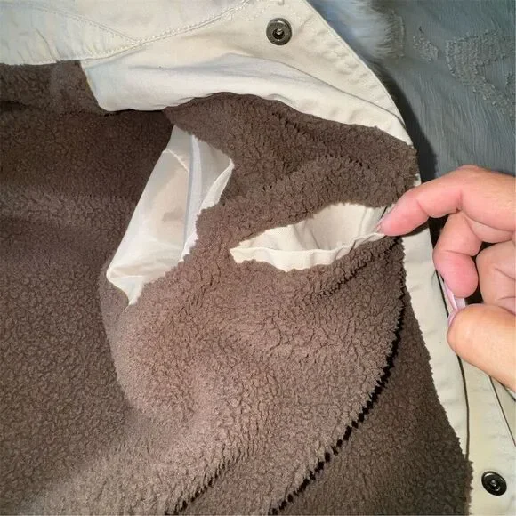 Hurley Men's Sherpa Lined Utility Military Jacket Tan Size S Casual Mid-Length - Picture 8 of 14